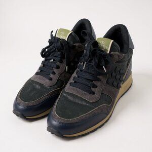 Valentino Garavani Rockrunner Blue Low-top Sneakers – Size 9